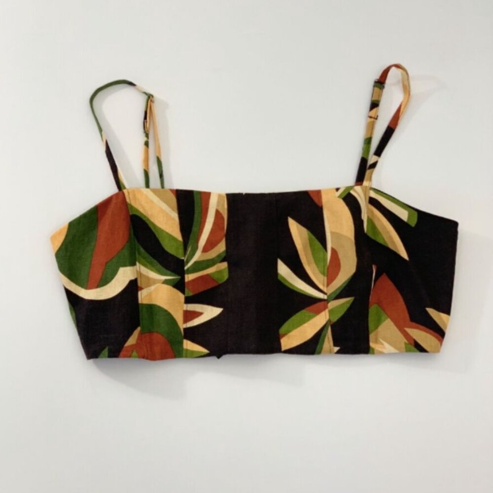 House of Harlow 1960 Linen Blend Crop Top